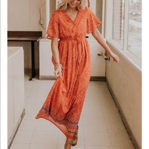 NWOT ROOLEE Floral Maxi Dress